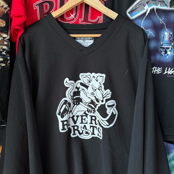 *RARE* Albany River Rats Vintage 90s Hockey Jersey Oversized Carolina Hurricanes - Picture 6 of 16